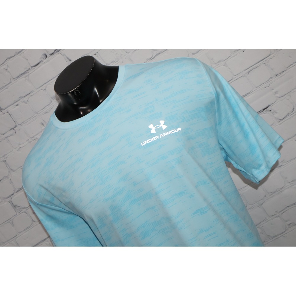 Under Armour Gym Shirt Mens 2XL Blue Rush Loose Fit Athletic Workout